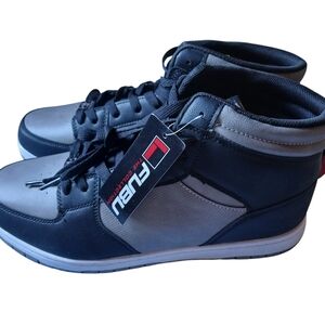 FUBU Men's Black and Gray High-Top Sneakers
